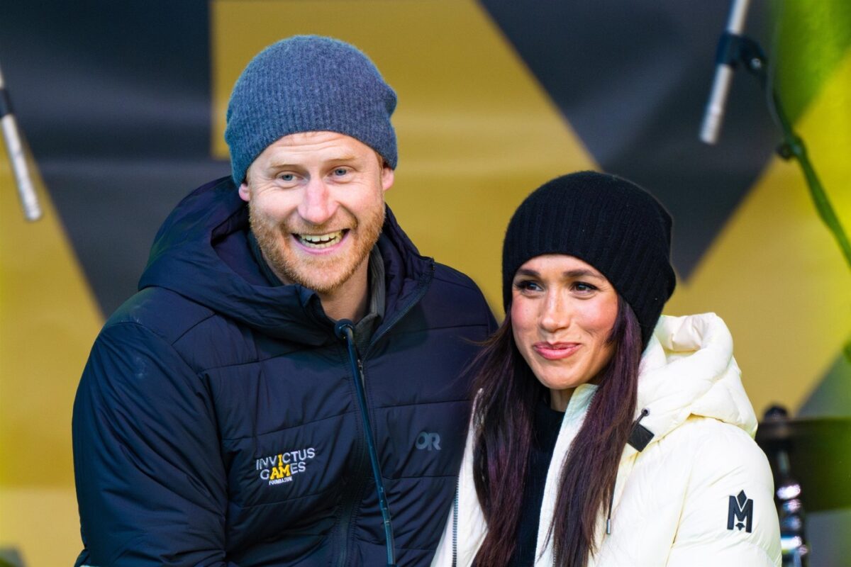 Meghan Markle și Prințul Harry la un eveniment sportiv